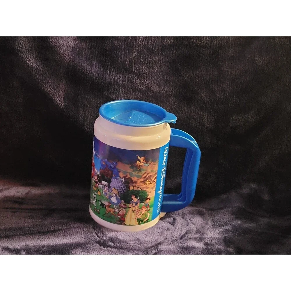 Vintage Walt Disney World Refillable Mug Lot + Pirates of the Caribbean Popcorn